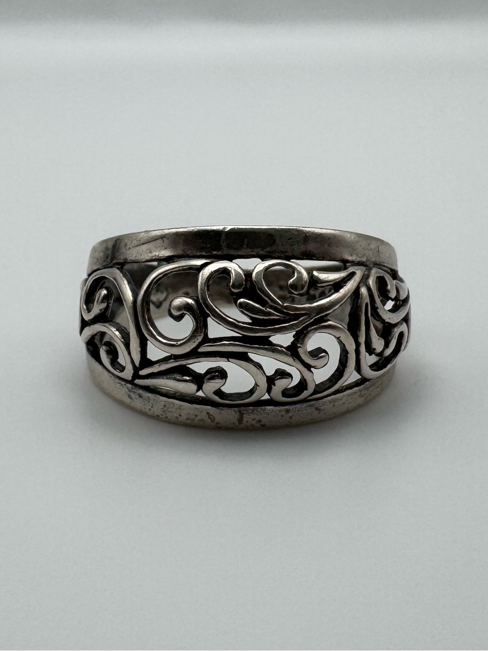 Vintage Sterling Silver 925 Premier Designs Scrollwork Ring Sz9
